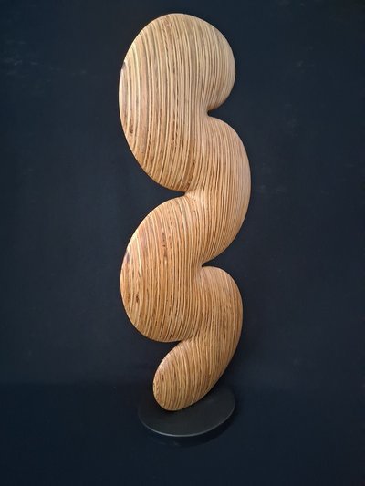 Laminated wood sculpture