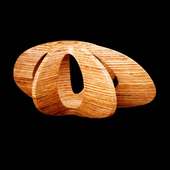 Laminated wood sculpture.