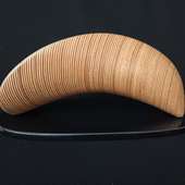 Laminated wood sculpture.