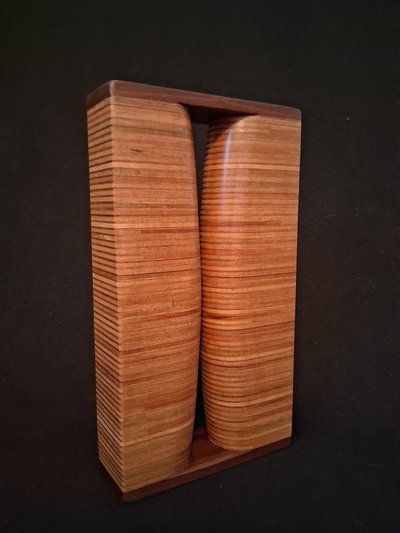 Laminated wood sculpture