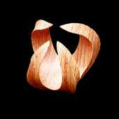 Laminated wood sculpture.