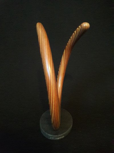 Laminated wood sculpture