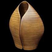 Laminated wood sculpture.