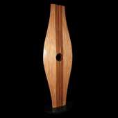 Laminated wood sculpture.