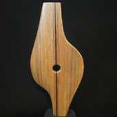 Laminated wood sculpture.