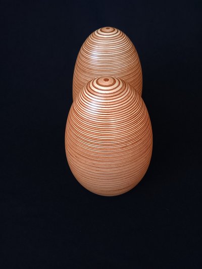 Laminated wood sculpture