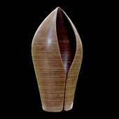 Laminated wood sculpture.