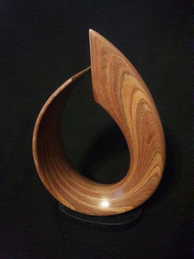 Laminated wood sculpture