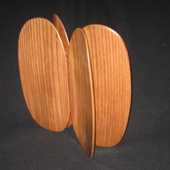 Laminated wood sculpture.