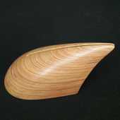 Laminated wood sculpture.