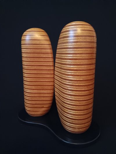 Laminated wood sculpture