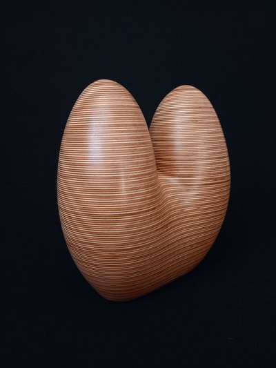 Laminated wood sculpture