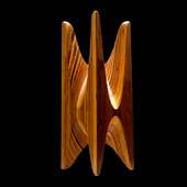 Laminated wood sculpture.