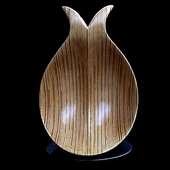 Laminated wood sculpture.