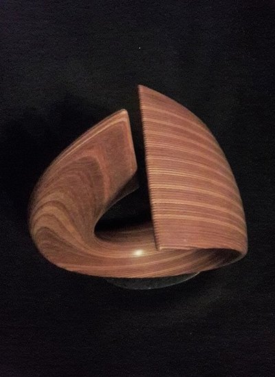 Laminated wood sculpture