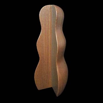 Laminated wood sculpture.