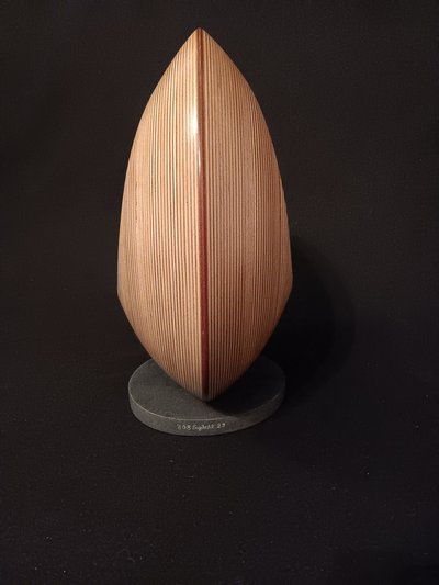 Laminated wood sculpture