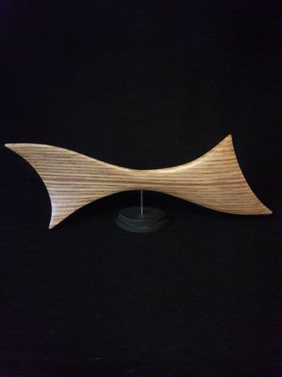 Laminated wood sculpture