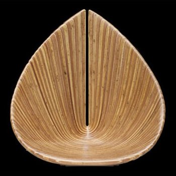 Laminated wood sculpture.