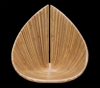 Laminated wood sculpture.