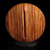 Laminated wood sculpture.