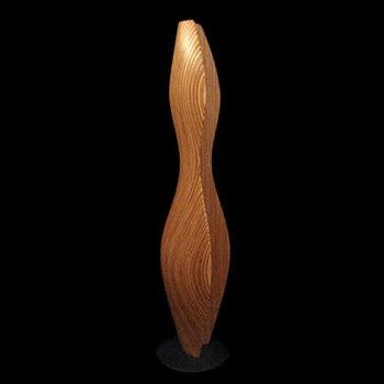 Laminated wood sculpture.