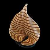 Laminated wood sculpture.