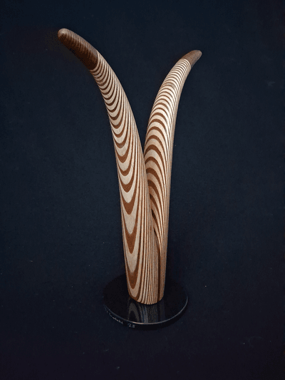 Laminated wood sculpture