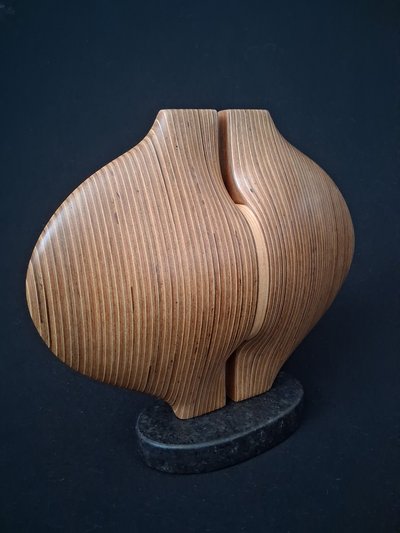 Laminated wood sculpture