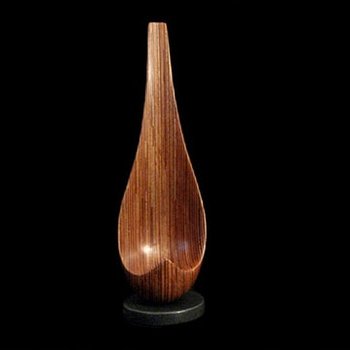 Laminated wood sculpture.