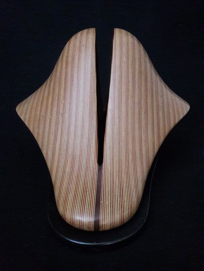 Laminated wood sculpture