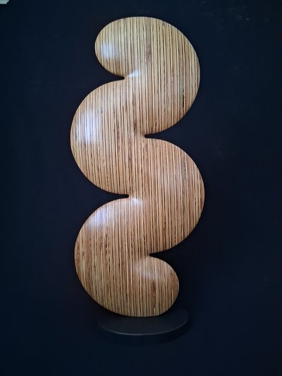 Laminated wood sculpture