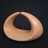 Laminated wood sculpture.