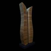 Laminated wood sculpture.