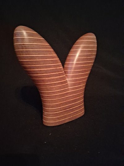 Laminated wood sculpture