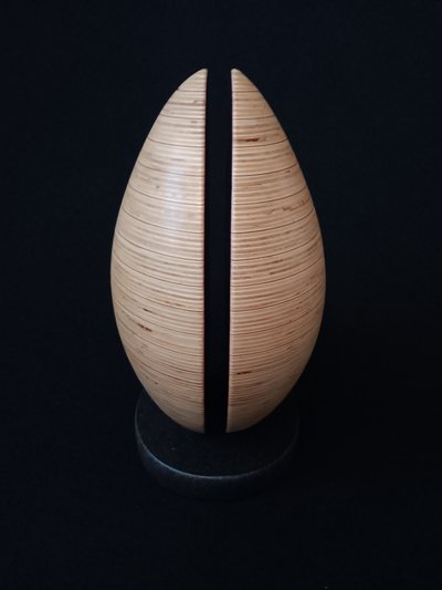 Laminated wood sculpture