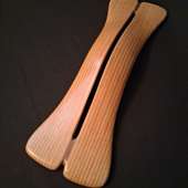 Laminated wood sculpture.