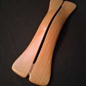 Laminated wood sculpture.