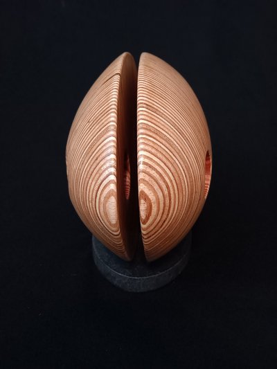 Laminated wood sculpture
