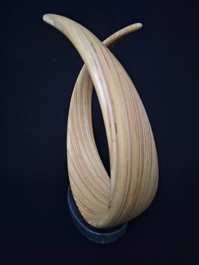 Laminated wood sculpture
