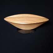 Laminated wood sculpture.