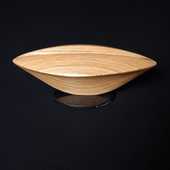 Laminated wood sculpture.