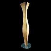 Laminated wood sculpture.