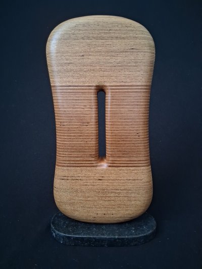 Laminated wood sculpture