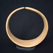 Laminated wood sculpture.