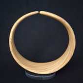 Laminated wood sculpture.