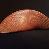 Laminated wood sculpture.