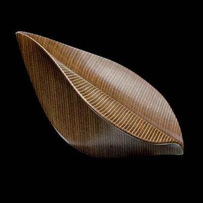 Laminated wood sculpture.