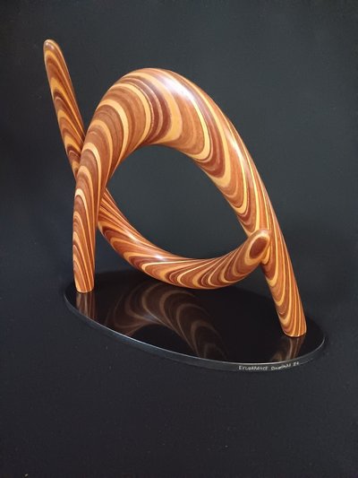 Laminated wood sculpture