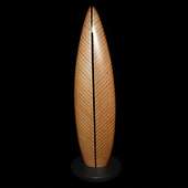 Laminated wood sculpture.